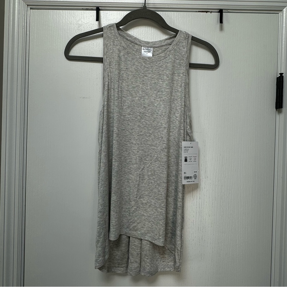 Grey Ease In Rib Tank - Athelta - Medium
